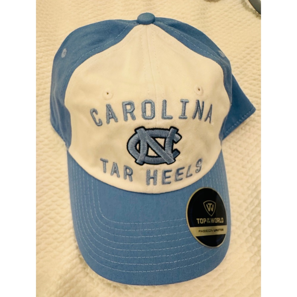 Top of the World Carolina Tar Heels Baseball Cap Hat Light Blue‎ White new